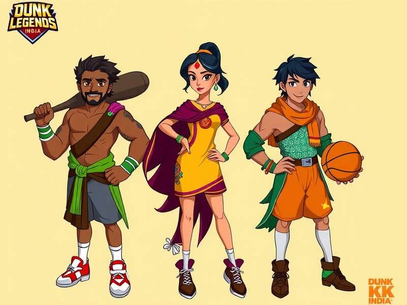 Dunk Legends India characters including Raj, Priya, and Amar